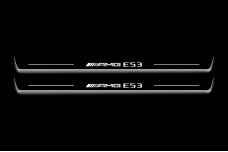 Led door sills Mercedes E W213 Coupe 2016-2024 with logo AMG E53 (front doors)