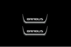 Led door sills Mercedes C W205 2014-2021 with logo Brabus (rear doors)