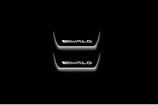 Led door sills Mercedes C W205 2014-2021 with logo Wald (rear doors)