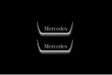 Led door sills Mercedes C W205 2014-2021 (rear doors)