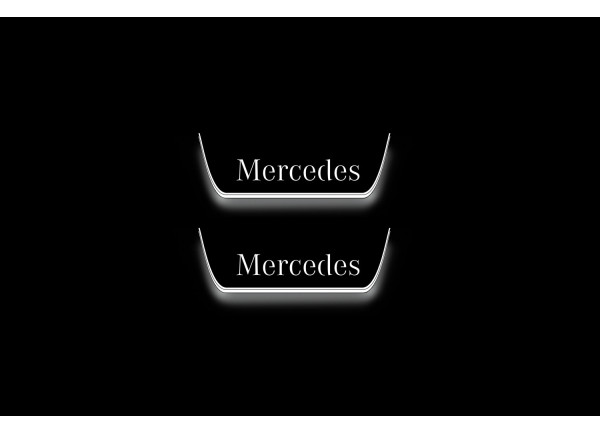 Led door sills Mercedes C W205 2014-2021 (rear doors)
