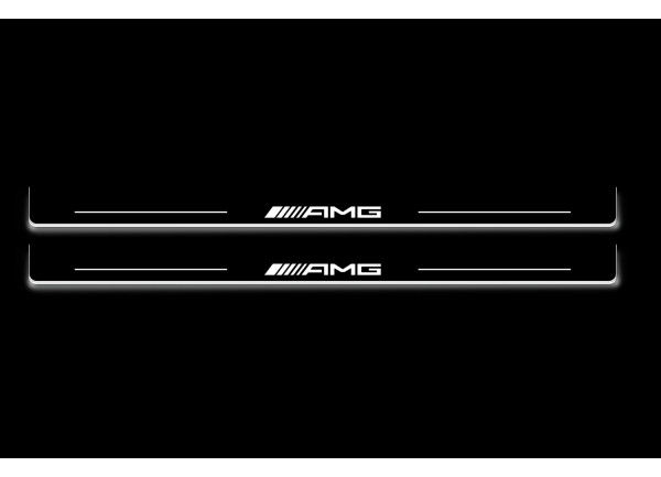 Led door sills Mercedes CLK W209 2001-2009 with logo AMG