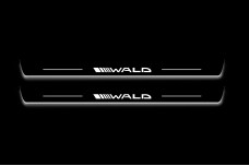 Led door sills Mercedes CLS-Class II (C218) 2010-2018 with logo Wald (front doors)
