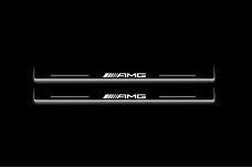 Led door sills Mercedes E W124 1985-1996 with logo AMG (rear doors)