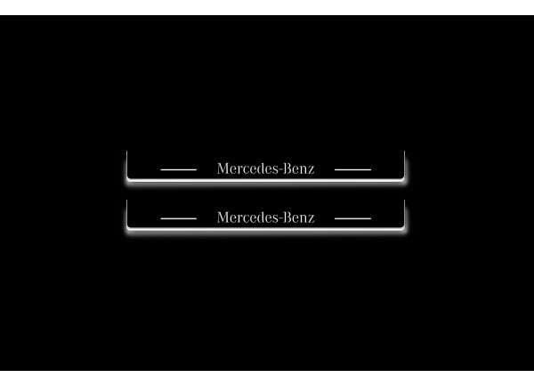 Led door sills Mercedes E W210 1995-2002 (rear doors)