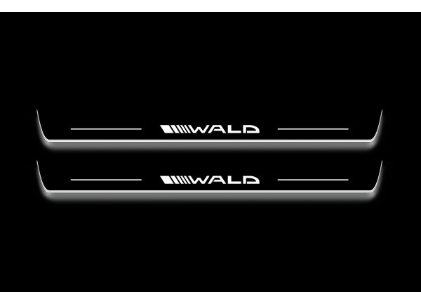 Led door sills Mercedes E W211 2002-2009 with logo Wald (front doors)