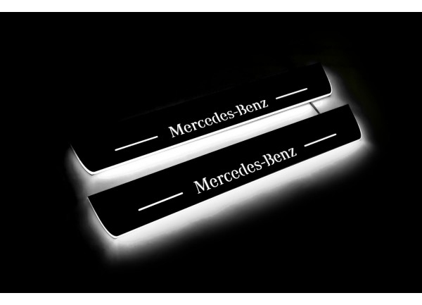 Led door sills Mercedes E W213 2016-2023 (front doors)
