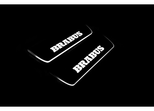 Led door sills Mercedes E W213 2016-2023 with logo Brabus (rear doors) Led door sills Mercedes E W213 2016-2023 with logo Brabus (rear doors)