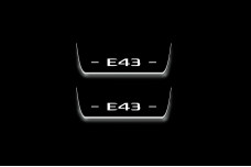 Led door sills Mercedes E W213 2016-2023 with logo AMG E43 (rear doors)