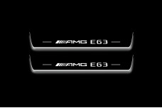Led door sills Mercedes E W213 2016-2023 with logo AMG E63 (front doors)