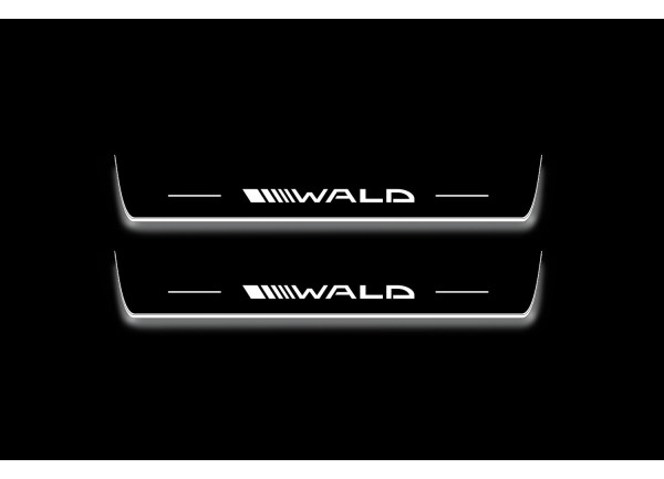 Led door sills Mercedes E W213 2016-2023 with logo Wald (front doors)