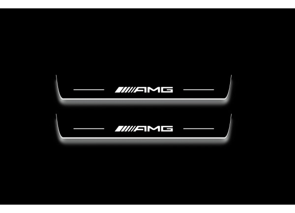 Led door sills Mercedes EQC 2019+ with logo AMG (front doors)