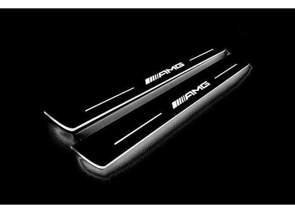 Led door sills Mercedes G-Class W464 2018+ with logo AMG (front doors)