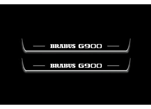 Led door sills Mercedes G-Class W464 2018+ with logo Brabus G900 (front doors)