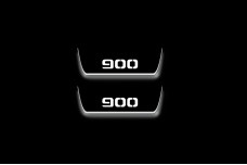 Led door sills Mercedes G-Class W464 2018+ with logo Brabus G900 (rear doors)