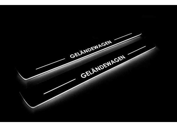 Led door sills Mercedes G-Class W464 2018+ with logo Geländewagen (front doors)