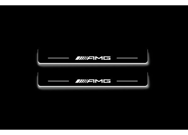 Led door sills Mercedes GLC-Class II X254 2022+ with logo AMG (front doors)
