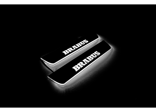 Led door sills Mercedes ML W166 2011-2015 with logo Brabus (rear doors)