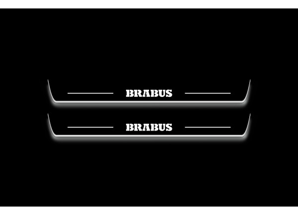 Led door sills Mercedes GLE II W167 2019+ with logo Brabus (front doors)