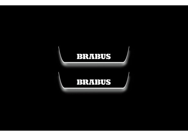 Led door sills Mercedes GLE II W167 2019+ with logo Brabus (rear doors)