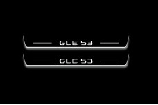 Led door sills Mercedes GLE II W167 2019+ with logo GLE 53 (front doors)