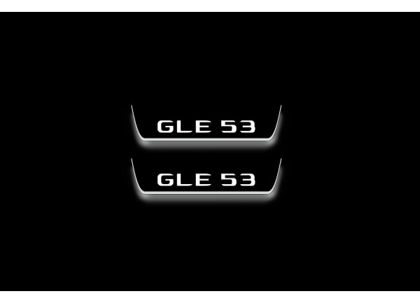 Led door sills Mercedes GLE II W167 2019+ with logo GLE 53 (rear doors)
