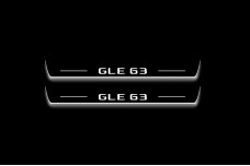 Led door sills Mercedes GLE II W167 2019+ with logo GLE 63 (front doors)