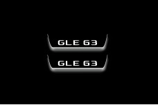 Led door sills Mercedes GLE II W167 2019+ with logo GLE 63 (rear doors)
