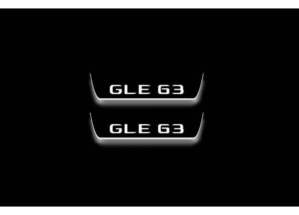 Led door sills Mercedes GLE II W167 2019+ with logo GLE 63 (rear doors)
