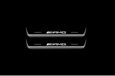 Led door sills Mercedes GLS I 2015-2019 with logo AMG (rear doors)