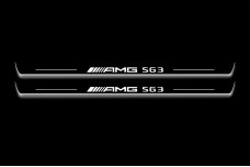 Led door sills Mercedes S-Class C217 2014-2020 with logo AMG S63