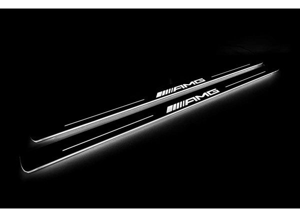 Led door sills Mercedes S-Class C217 2014-2020 with logo AMG