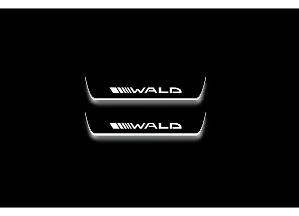 Led door sills Mercedes S-Class W222 2013-2020 with logo Wald (rear doors) short base 