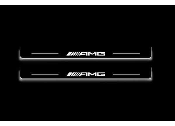 Led door sills Mercedes S-Class W223 2021+ with logo AMG (front doors)
