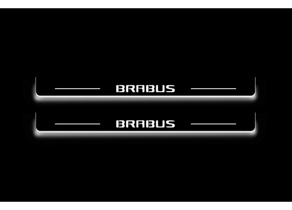 Led door sills Mercedes S-Class W223 2021+ with logo Brabus (front doors)