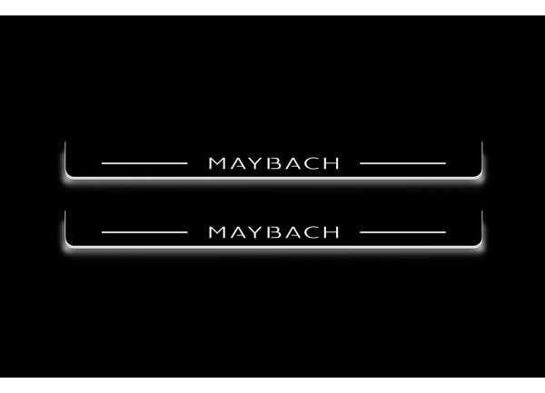 Led door sills Mercedes S-Class W223 2021+ with logo Maybach (front doors)
