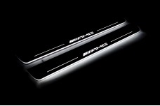Led door sills Mercedes GL X164 2006-2012 with logo AMG (front doors)