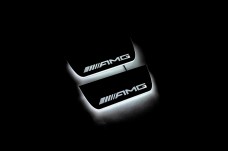 Led door sills Mercedes ML W164 2005-2011 with logo AMG (rear doors)