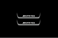 Led door sills Mercedes GLE Coupe I 2016-2019 with logo AMG (rear doors)