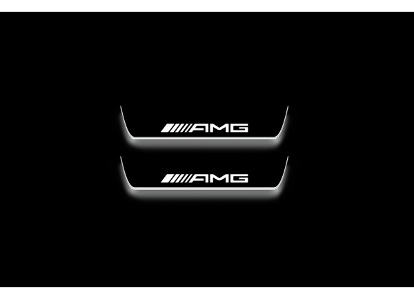 Led door sills Mercedes ML W166 2011-2015 with logo AMG (rear doors)