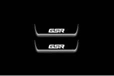 Led door sills Mitsubishi Lancer Evolution X 2007-2016 with logo GSR (rear doors)