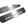 Led door sills Mitsubishi Lancer X 2007-2017 with logo RalliArt (rear doors)