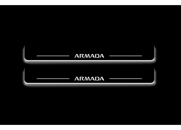 Led door sills Nissan Armada II 2017+ (front doors)