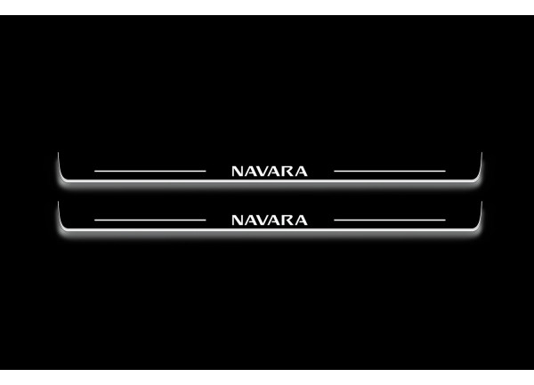 Led door sills Nissan Navara III 2014+ (front doors)