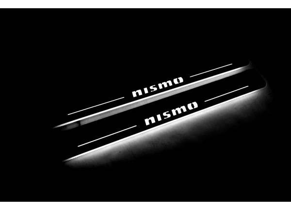 Led door sills Nissan Patrol Y62 2010-2024 with logo NISMO (front doors)