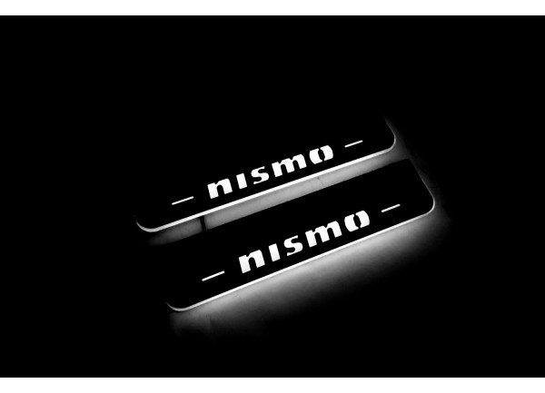 Led door sills Nissan Patrol Y62 2010-2024 with logo NISMO (rear doors)