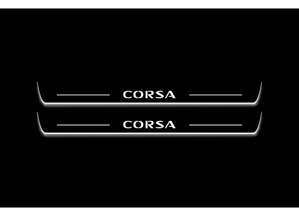 Led door sills Opel Corsa E 5D 2014–2019 (front doors)