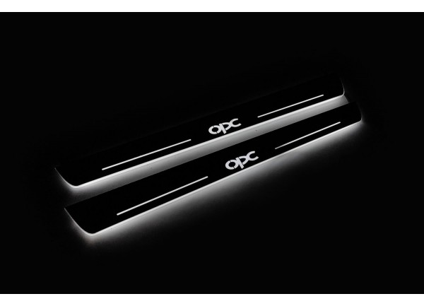 Led door sills Opel Insignia I 2008-2017 with logo OPC (front doors)