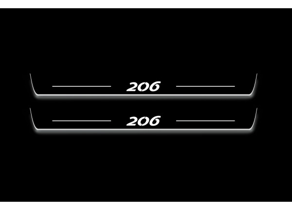 Led door sills Peugeot 206 1996-2006 (front doors) Led door sills Peugeot 206 1996-2006 (front doors)