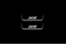 Led door sills Peugeot 206 1996-2006 (rear doors)